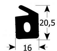 Резина уплотнительная на крышку (16*20.5) для DZ-510/610/720/820 (метражом)
