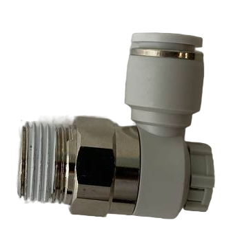 Пневмодроссель с обратным клапаном R1/4-8мм AS2201F-R1/4-08SA-PVC