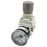 Редуктор давления воздуха с манометром AR20-F01B-B-PVC